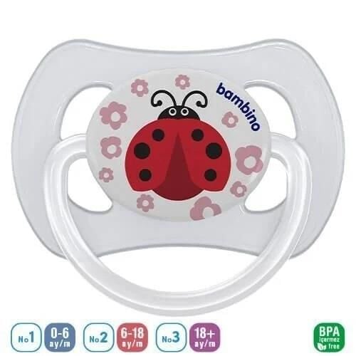 Bambino Desenli Kelebek Damaklı Emzik No:1