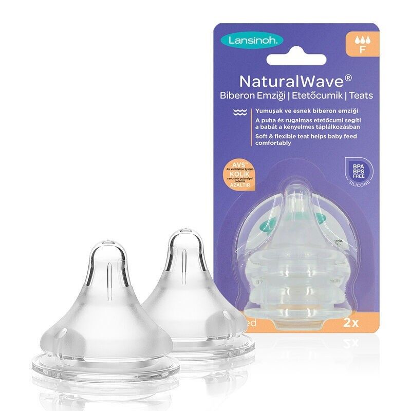 Lansinoh Natural Wave Biberon Emziği 2'li Hızlı Akış
