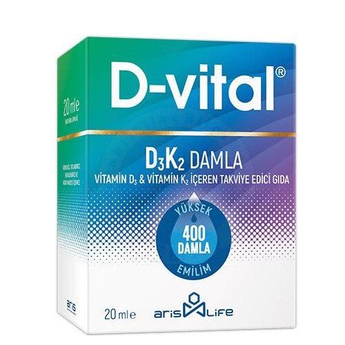 D Vital D3 K2 Vitamin D3 ve Vitamin K2 Damla