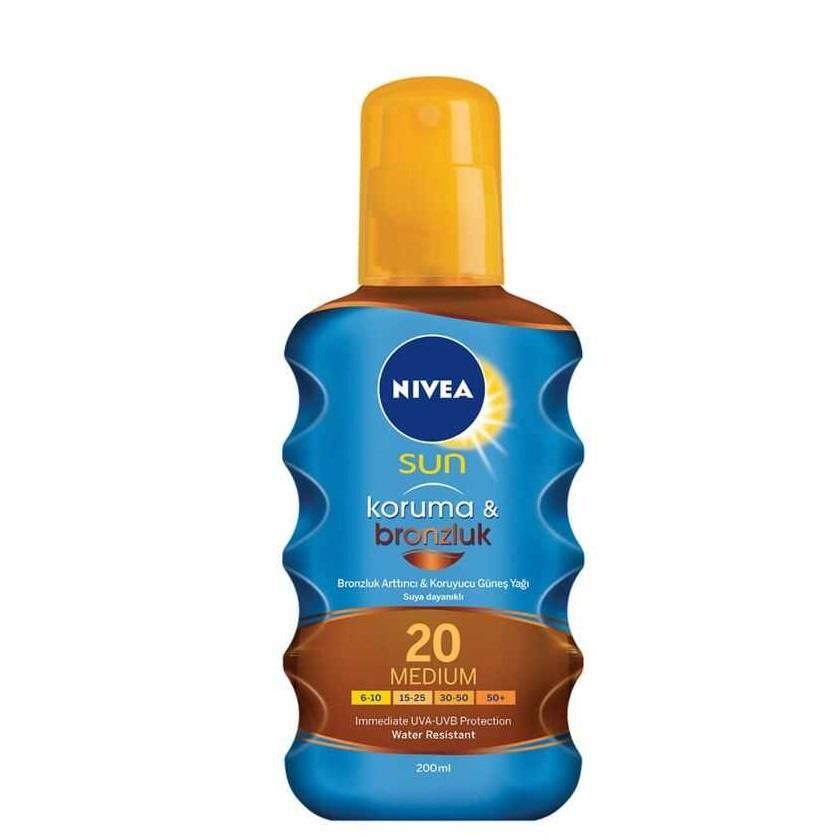 Nivea Sun Koruma Bronzluk Arttırıcı Güneş Yağı Spf20 200 Ml