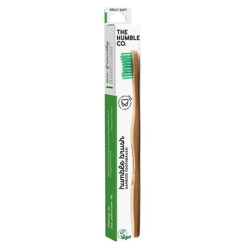 Humble Brush Doğal Yetişkin Yumuşak Bambu Diş Fırçası Yeşil