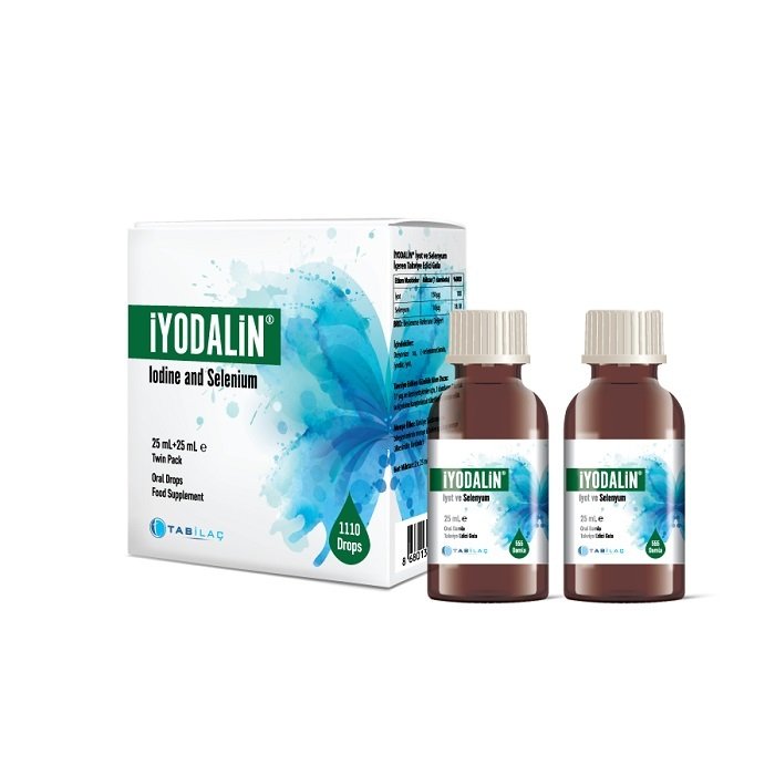 İyodalin İyot ve Selenyum içerikli Damla ikili 25ml + 25ml