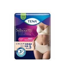 TENA Silhouette Plus Yüksek Bel Emici Külot Krem Large Boy 8'li (L)