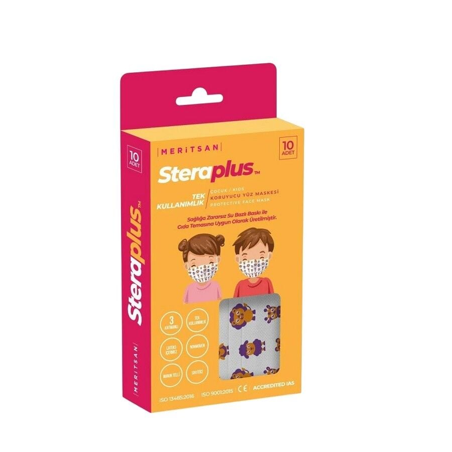 Steraplus Tek Kullanımlık Çocuk Maskesi 10 luk