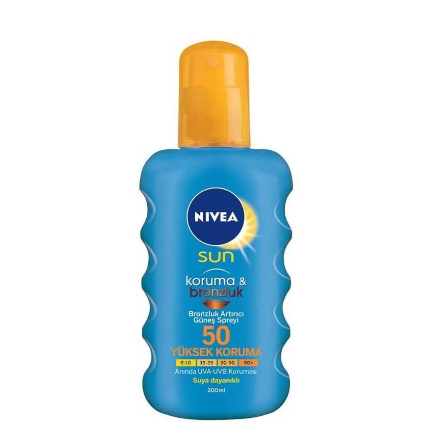 Nivea Sun Koruma Bronzluk Arttırıcı Güneş Spreyi Spf50 200 Ml