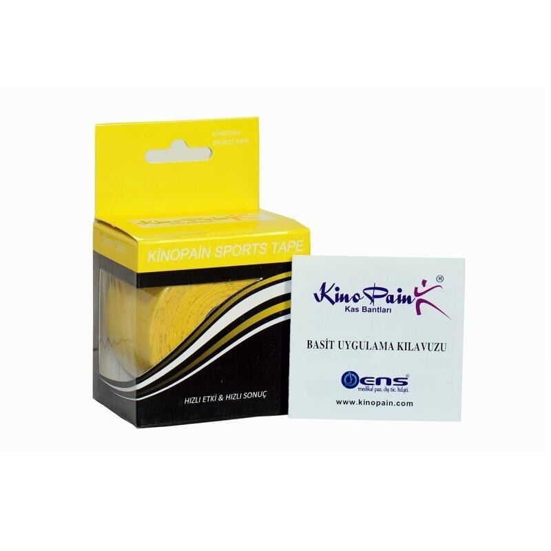 Kinopain Sports Tape SARI - Kas Bantı 5cmx5m Rulo