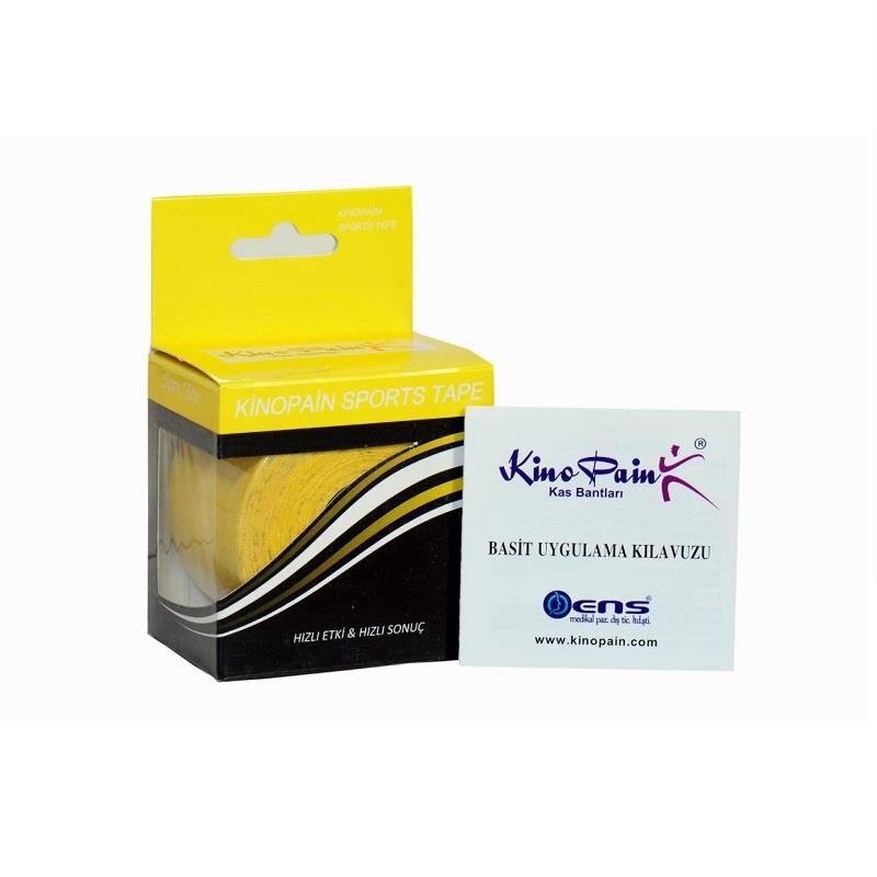 Kinopain Sports Tape SARI - Kas Bantı 5cmx5m Rulo
