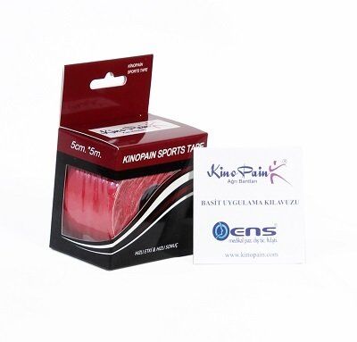 Kinopain Sports Tape KIRMIZI - Kas Bantı 5cmx5m Rulo