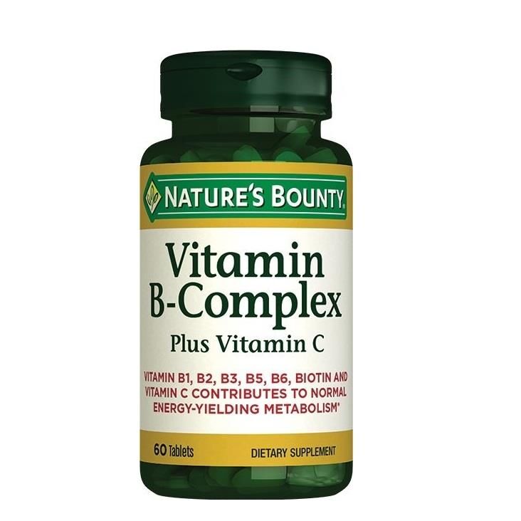 Nature's Bounty Vitamin B Complex Plus Vitamin C Tablet 60lı