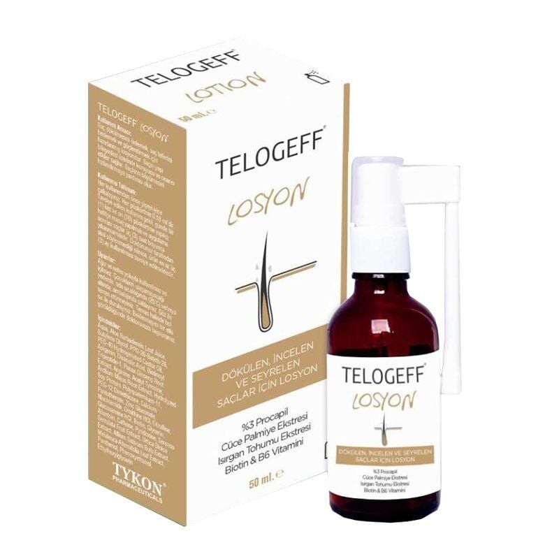 Telogeff Losyon 50ml - Dökülen İncelen ve Seyrelen Saçlar için Losyon