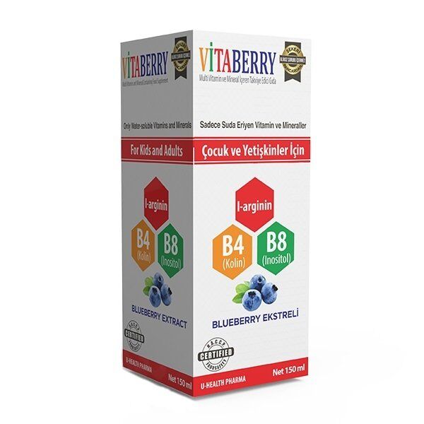 Vitaberry Multivitamin ve Mineral içeren Sıvı Şurup 150ml