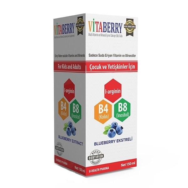 Vitaberry Multivitamin ve Mineral içeren Sıvı Şurup 150ml