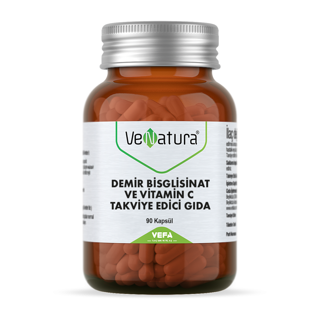 Venatura Demir Bisglisinat ve Vitamin C 90 Kapsül