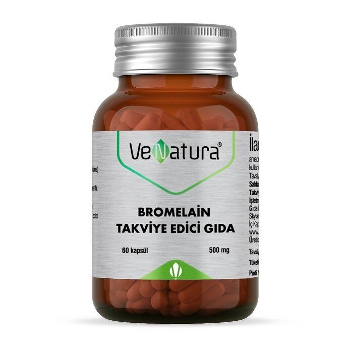 VeNatura Bromelain 500mg Takviye Edici Gıda 60 Kapsül