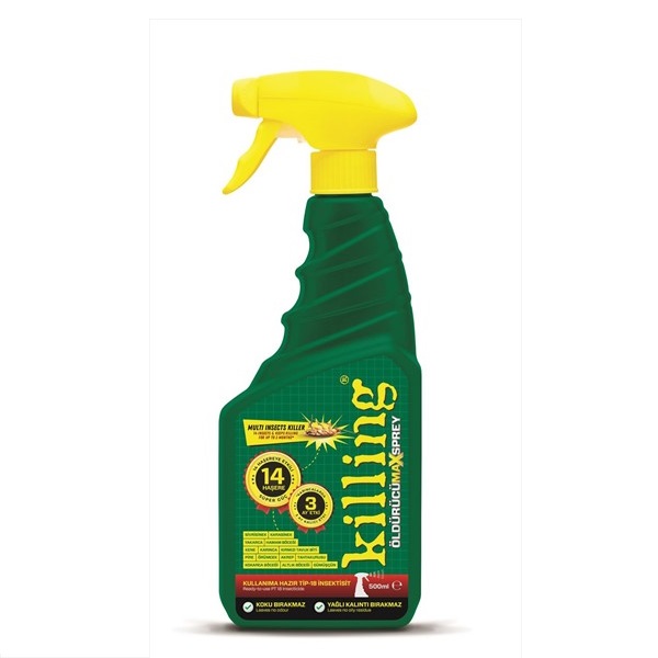 Killing Öldürücü Max 14 Farklı Haşere Spreyi 500ml
