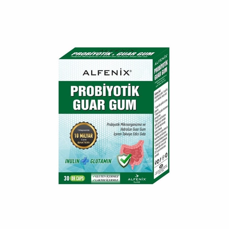 Alfenix Probiyotik Hidrolize Guar Gum 30 Kapsül