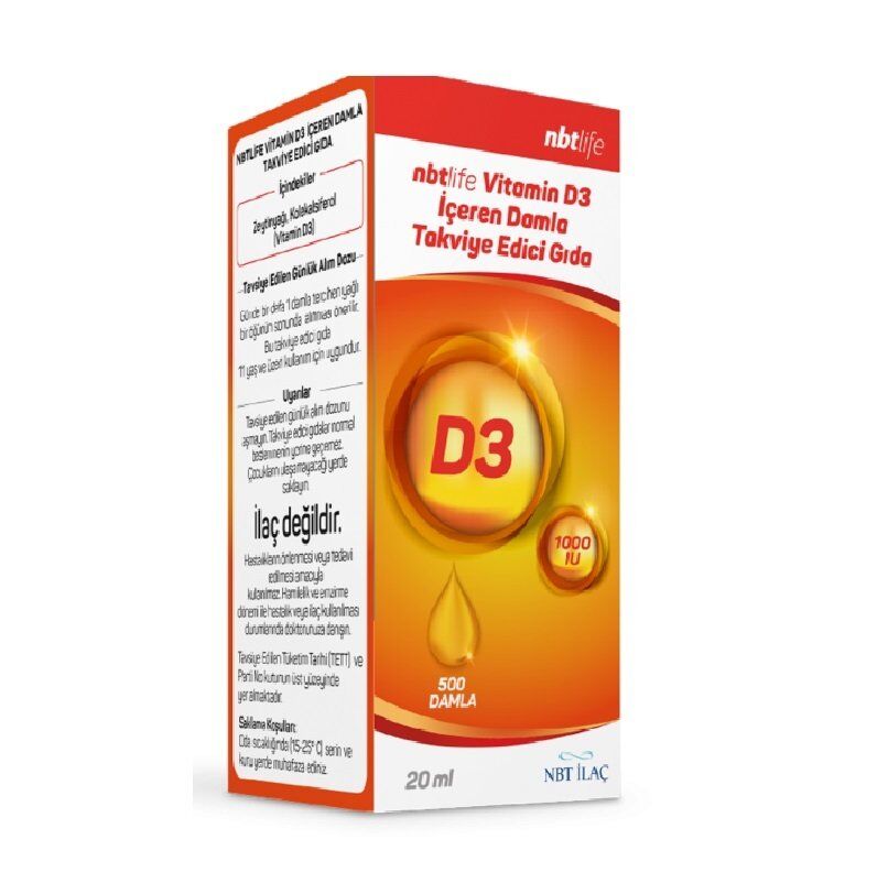 NBT Life Vitamin D3 Damla 20ml