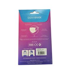 Dizaynmask Gümüş İyonlu Yıkanabilir Maske Turuncu - L