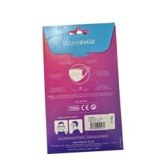 Dizaynmask Gümüş İyonlu Yıkanabilir Maske KIRMIZI - L