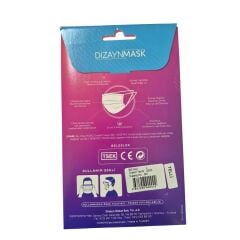Dizaynmask Gümüş İyonlu Yıkanabilir Maske Beyaz - L