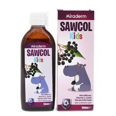 Miraderm Sawcol Kids Kara Mürver içerikli Şurup 150ml