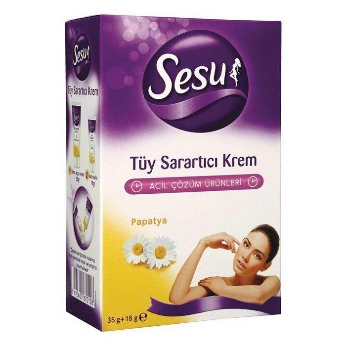 Sesu Tüy Sarartıcı Krem 35gr + 18gr - Papatya