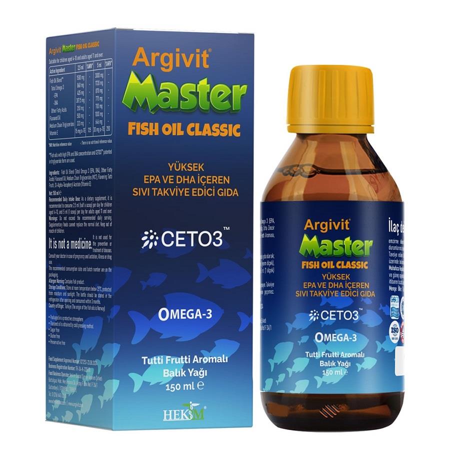 Argivit Master Fish Oil Classic 150 ML Şurup