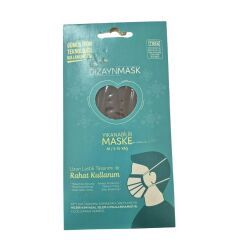 Dizaynmask Gümüş İyonlu Maske Lacivert Çocuk M 5-10 Yaş