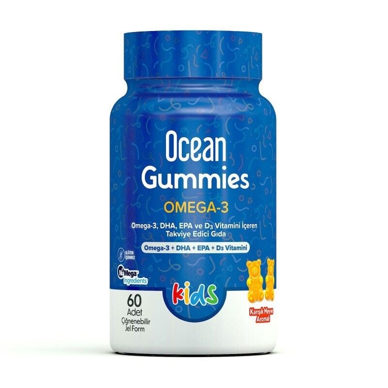 Ocean Gummies KIDS Omega-3 60 Çiğneme Jel Form