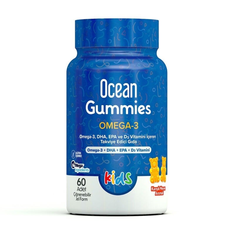Ocean Gummies KIDS Omega-3 60 Çiğneme Jel Form