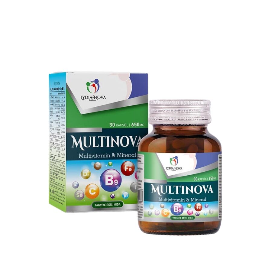 Multinova Multivitamin Mineral 30 Kapsül