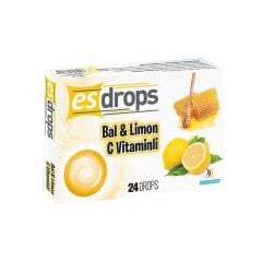 EsDrops Bal, Limonlu, C Vitaminli 24 Drops