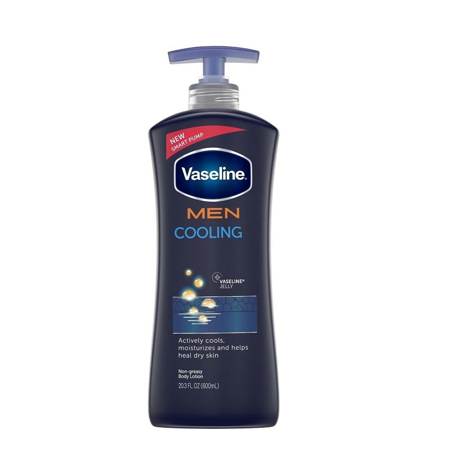 Vaseline Men Coolin Erkekler İçin El, Yüz ve Vücut Losyonu 600ML