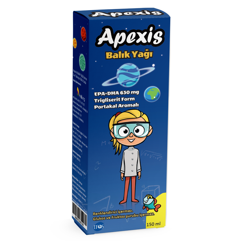 Apexis Balık Yağı Şurup Portakal Aromalı 150ml