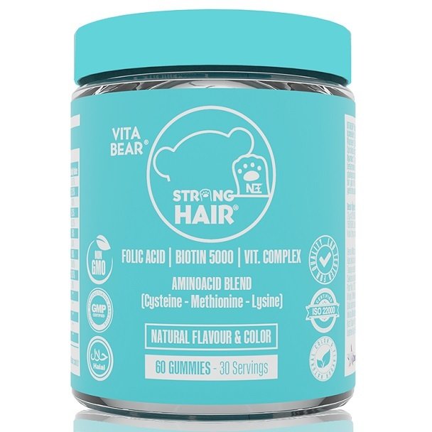 Vita Bear Strong Hair Biotin İçeren Gummy 60 Adet