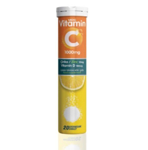 MDC Vitamin C, Çinko ve Vitamin D3 20 Efervesan Tablet