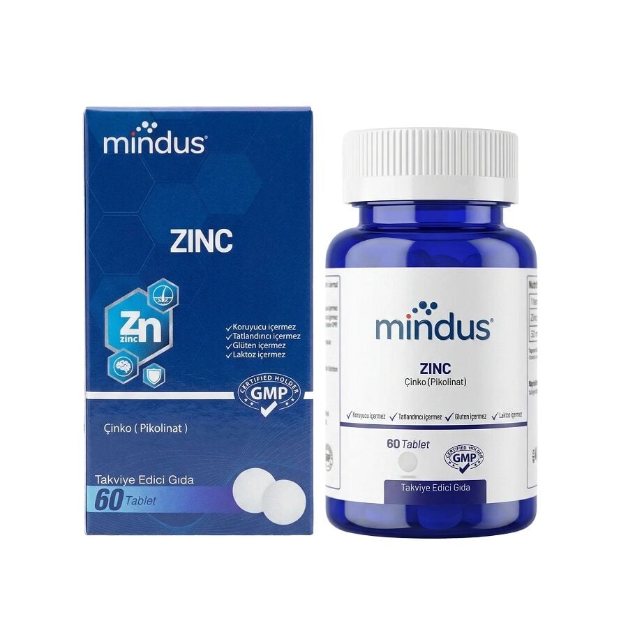 Mindus Zinc Çinko Pikolinat 60 Tablet