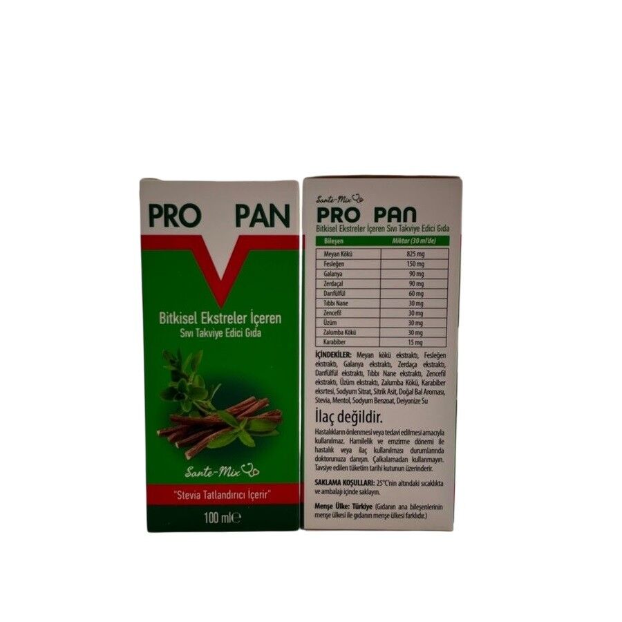 Sante Mix Pro Pan Bitkisel Ekstreler İçeren Şurup 100ml