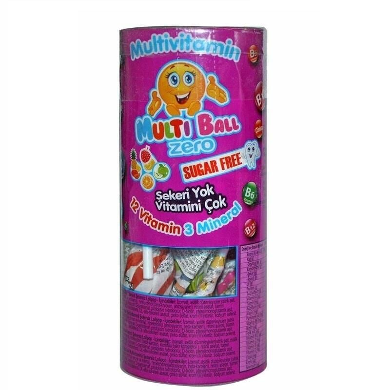 Multiball Multivitamin Zero Lolipop 15li