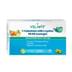 Velavit V-COLOSTRUM Lozenges Zencefil Zerdeçal 15 Tablet