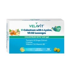 Velavit V-COLOSTRUM Lozenges Zencefil Zerdeçal 15 Tablet