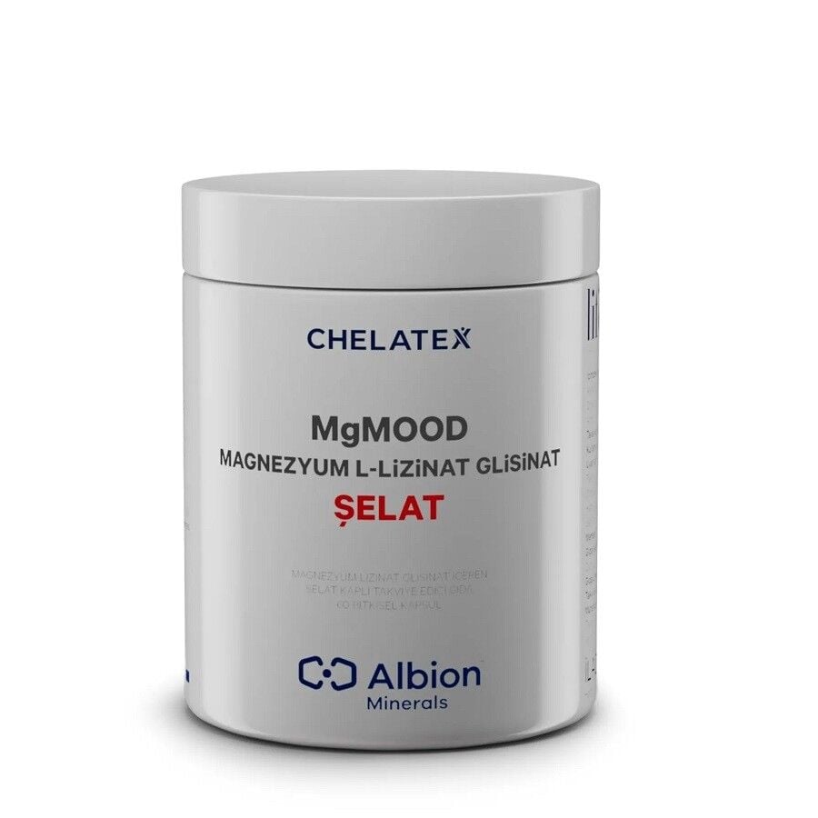 Chelatex Mgmood Magnezyum L-Lizinat-Glisinat Şelat 60 Kapsül