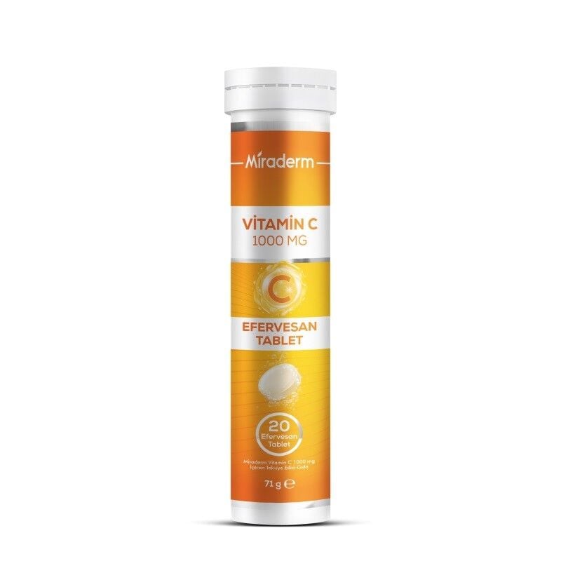Miraderm Vitamin C 1000mg Efervesan 20 Tablet