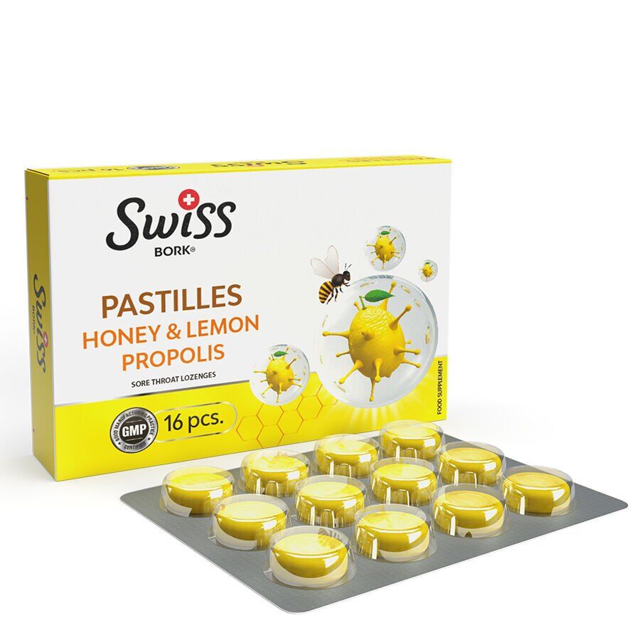 Swiss Bork Bal Limon Propolis 16 Pastil