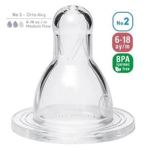 Bambino Silikon Biberon Emziği No:2