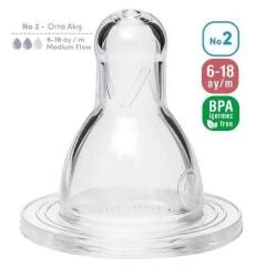 Bambino Silikon Biberon Emziği No:2