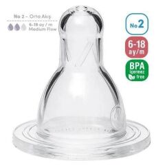 Bambino Silikon Biberon Emziği No:2