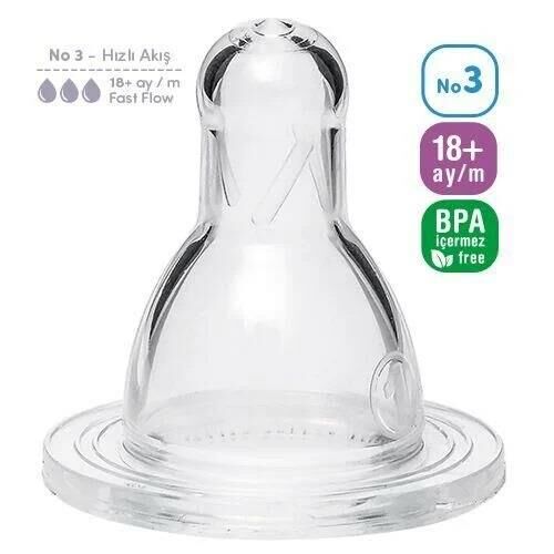 Bambino Silikon Biberon Emziği No:3