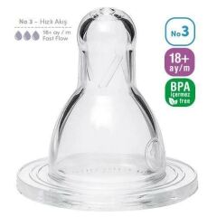 Bambino Silikon Biberon Emziği No:3