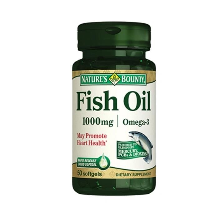 Natures Bounty Fish Oil 1000 mg Omega 3 50 Kapsül